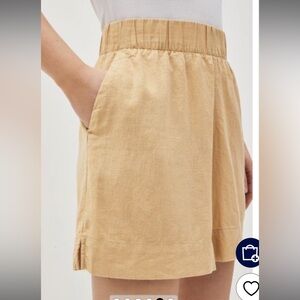 GAP linen blend pull-on shorts, cashew crunch